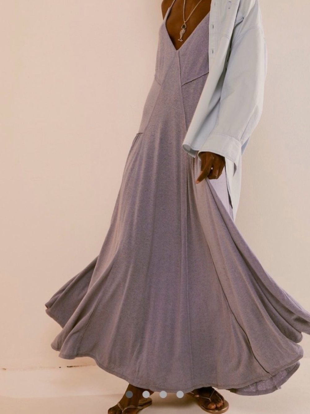 Free People Beach Eros Maxi Dress in Pale Iris Size Medium